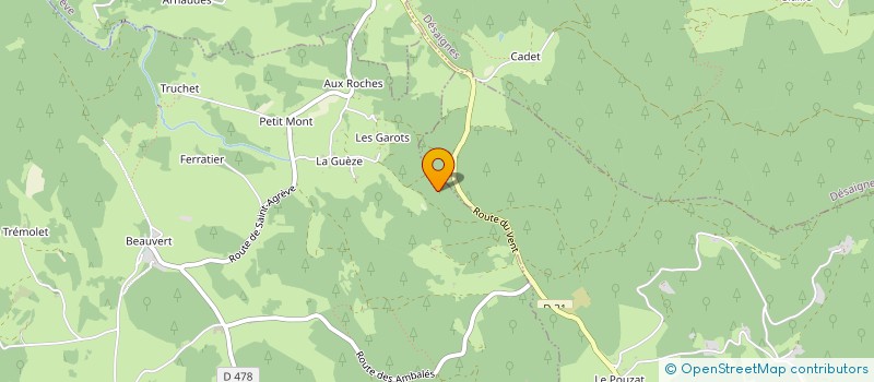 localisation de l'entreprise MONSIEUR DIDIER CHAUSSINAND  SAINT-ANDEOL-DE-FOURCHADES