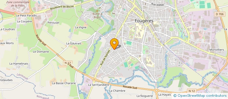 localisation de l'entreprise MONSIEUR DIDIER DANDIN à FOUGERES