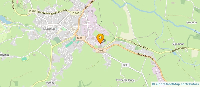 localisation de l'entreprise MONSIEUR DIDIER DELARBRE à MAURIAC