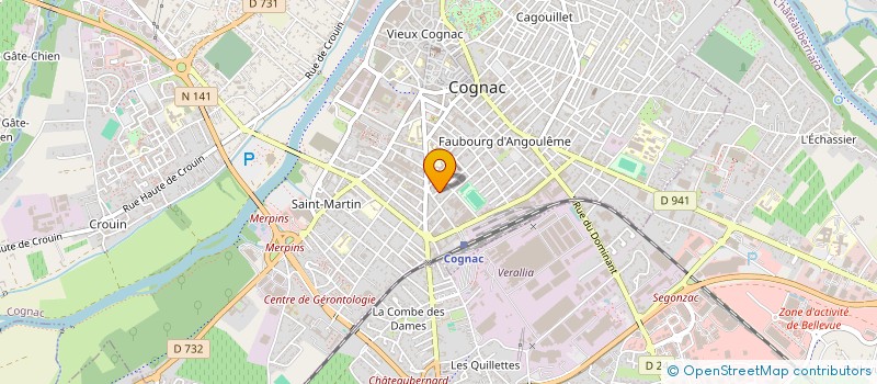 localisation de l'entreprise MONSIEUR DIDIER DELO  COGNAC
