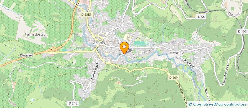 localisation de l'entreprise MONSIEUR DIDIER DESVIGNES  ARBOIS