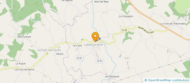 localisation de l'entreprise MONSIEUR DIDIER FABREGUES à LABESSERETTE