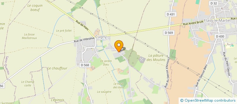 localisation de l'entreprise MONSIEUR DIDIER FEUILLET  CUGNY