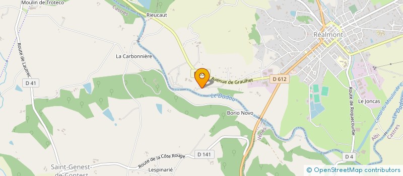 localisation de l'entreprise MONSIEUR DIDIER FONTES  REALMONT