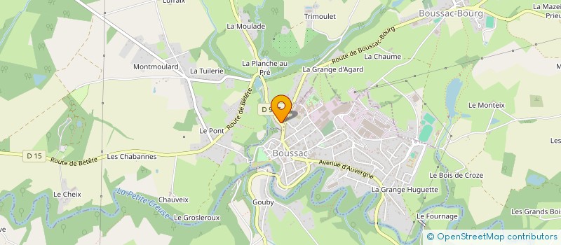 localisation de l'entreprise MONSIEUR DIDIER FREDERIC à BOUSSAC-BOURG