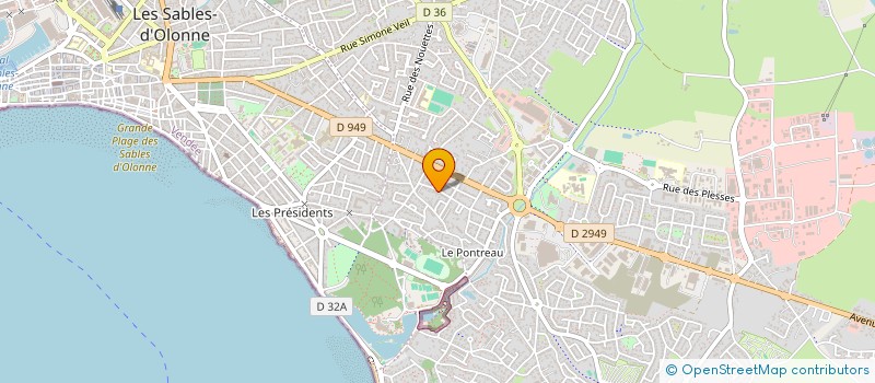localisation de l'entreprise MONSIEUR DIDIER FROGER à LES SABLES D'OLONNE