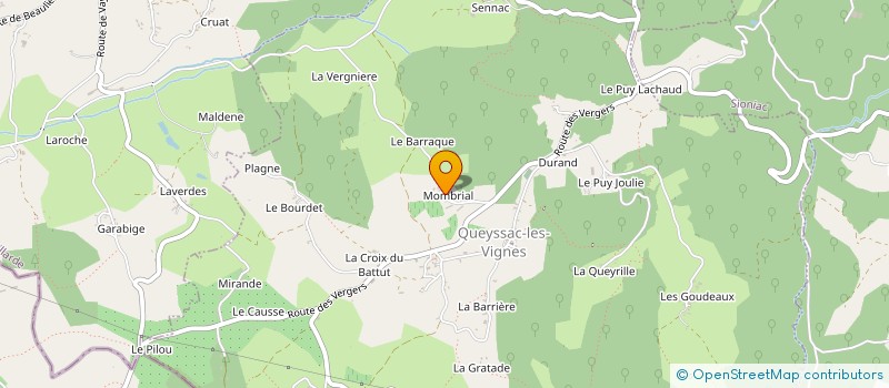 localisation de l'entreprise MONSIEUR DIDIER GARABIGE à QUEYSSAC-LES-VIGNES