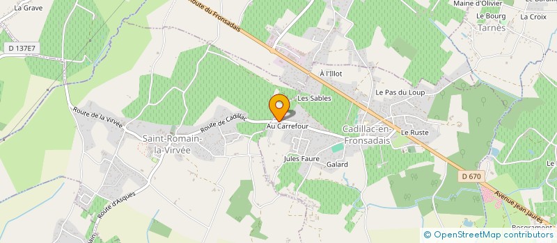 localisation de l'entreprise MONSIEUR DIDIER GIRARD à CADILLAC-EN-FRONSADAIS