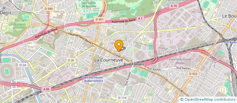 localisation de l'entreprise MONSIEUR DIDIER GUERBET à LA COURNEUVE