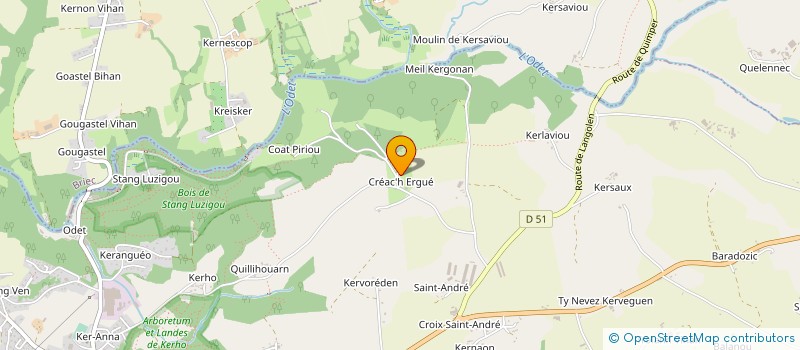 localisation de l'entreprise MONSIEUR DIDIER GUERIN  ERGUE-GABERIC