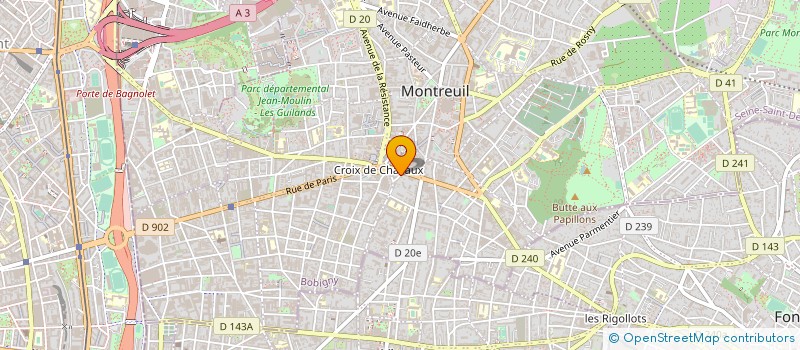 localisation de l'entreprise MONSIEUR DIDIER HERRY à MONTREUIL