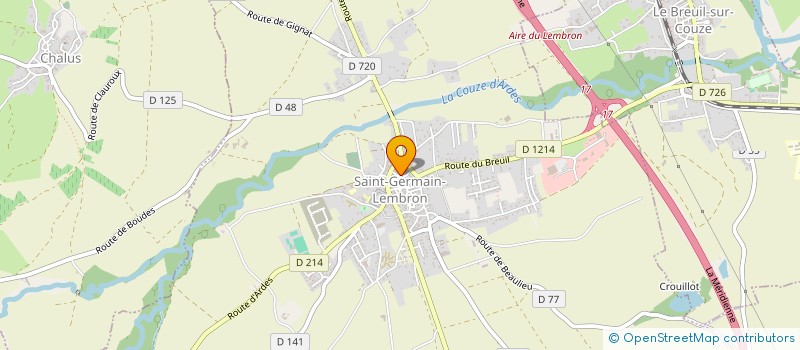 localisation de l'entreprise MONSIEUR DIDIER HUGOT  SAINT-GERMAIN-LEMBRON