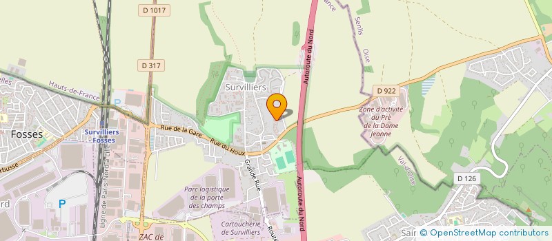 localisation de l'entreprise MONSIEUR DIDIER JEROME  SURVILLIERS