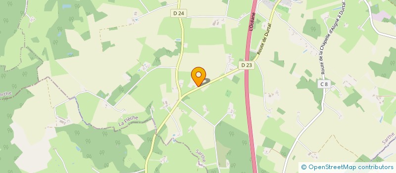 localisation de l'entreprise MONSIEUR DIDIER JOUBERT  LA CHAPELLE-D'ALIGNE