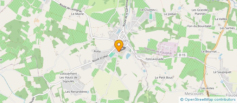 localisation de l'entreprise MONSIEUR DIDIER LARUEL  SIGOULES-ET-FLAUGEAC