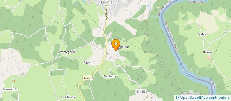 localisation de l'entreprise MONSIEUR DIDIER LAUBIE  LIGINIAC