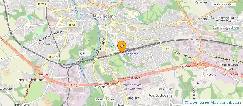 localisation de l'entreprise MONSIEUR DIDIER LE TOUZE  GUINGAMP