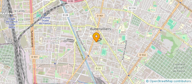 localisation de l'entreprise MONSIEUR DIDIER LEFEBVRE  AUBERVILLIERS