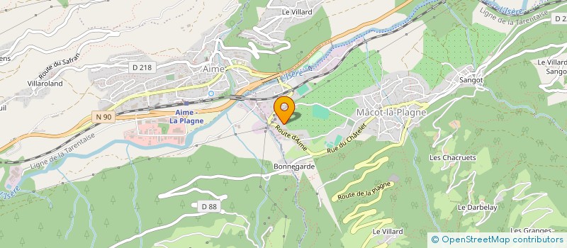 localisation de l'entreprise MONSIEUR DIDIER LEGRAND  AIME-LA-PLAGNE