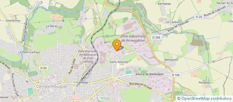 localisation de l'entreprise MONSIEUR DIDIER LEROUX à CARHAIX-PLOUGUER