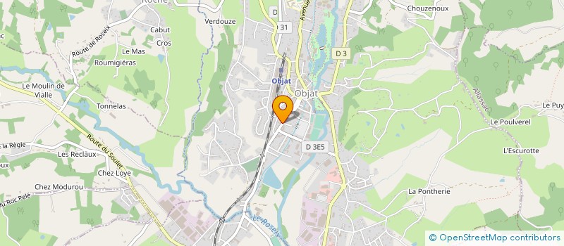 localisation de l'entreprise MONSIEUR DIDIER MERILHOU  OBJAT