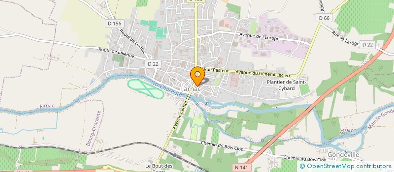 localisation de l'entreprise MONSIEUR DIDIER MONTRICHARD à JARNAC