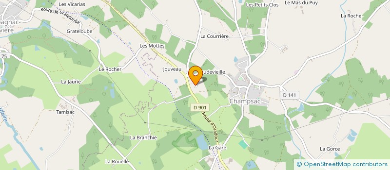 localisation de l'entreprise MONSIEUR DIDIER OUZEAUD  CHAMPSAC