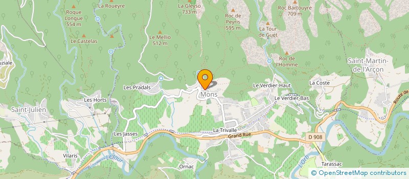 localisation de l'entreprise MONSIEUR DIDIER PONSARD  SAINT-BARTHELEMY-GROZON