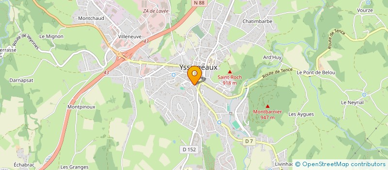 localisation de l'entreprise MONSIEUR DIDIER PORTE  YSSINGEAUX