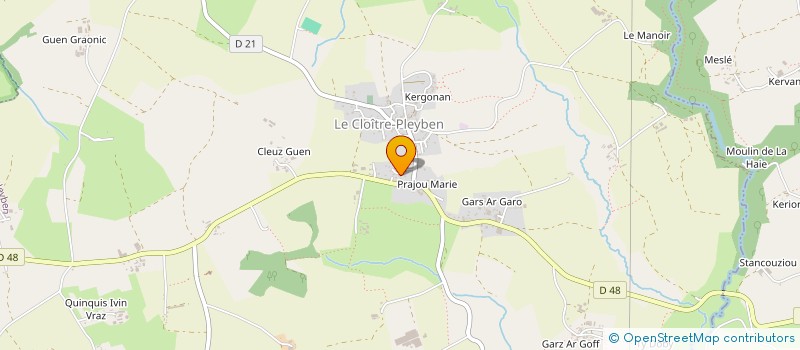 localisation de l'entreprise MONSIEUR DIDIER PRIGENT  LE CLOITRE-PLEYBEN