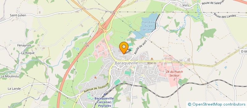 localisation de l'entreprise MONSIEUR DIDIER RAYNAL  BARAQUEVILLE