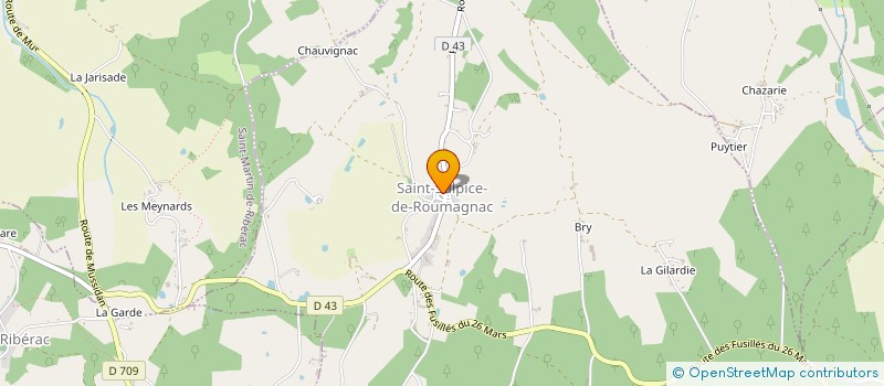 localisation de l'entreprise MONSIEUR DIDIER SOURBIE à SAINT-SULPICE-DE-ROUMAGNAC