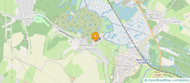 localisation de l'entreprise MONSIEUR DIDIER TEILLIER  LA MADELAINE-SOUS-MONTREUIL