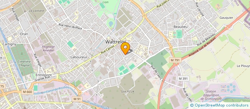localisation de l'entreprise MONSIEUR DIDIER THELIER  WATTRELOS