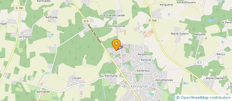 localisation de l'entreprise MONSIEUR DIDIER THOUMELIN à KERVIGNAC