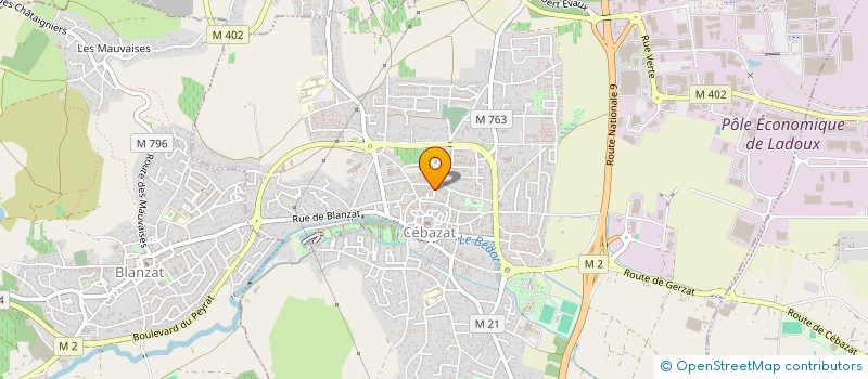 localisation de l'entreprise MONSIEUR DIDIER TOURNAIRE  CEBAZAT