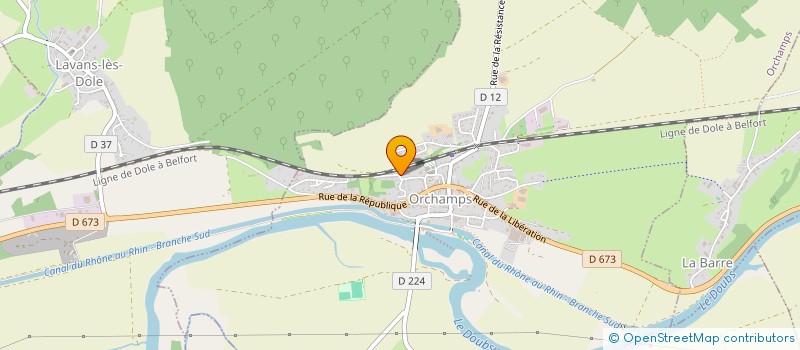 localisation de l'entreprise MONSIEUR DIDIER TRINCHERINI  ORCHAMPS