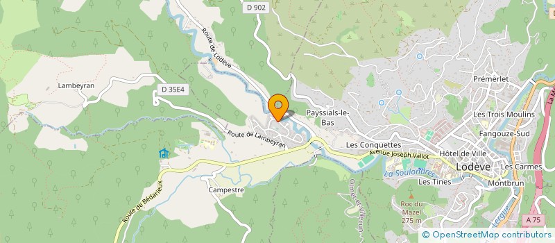 localisation de l'entreprise MONSIEUR DIDIER VINCENT à LODEVE