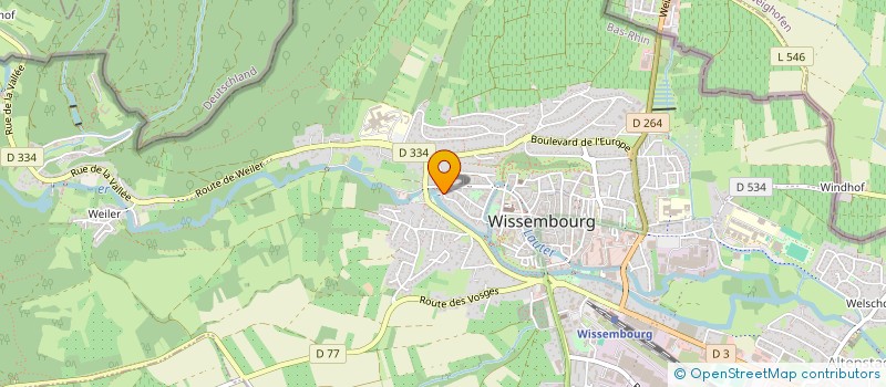 localisation de l'entreprise MONSIEUR DIDIER WINGERT  WISSEMBOURG