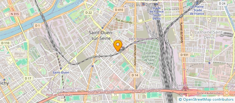 localisation de l'entreprise MONSIEUR DIEGO HERNAN HURTADO VARGAS  SAINT-OUEN-SUR-SEINE