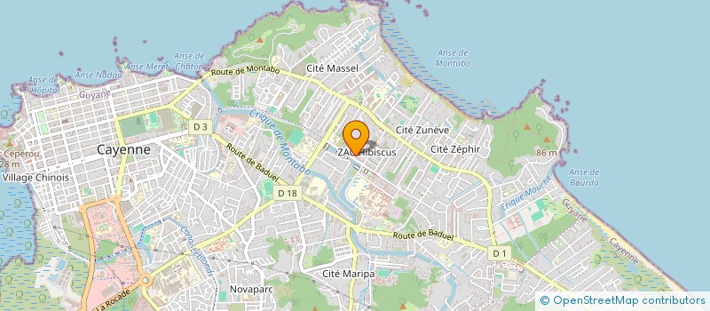 localisation de l'entreprise MONSIEUR DIEUVENEL ETIENNE  CAYENNE