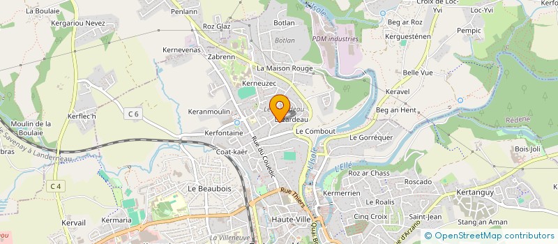 localisation de l'entreprise MONSIEUR DILAN LE FLOCH à QUIMPERLE