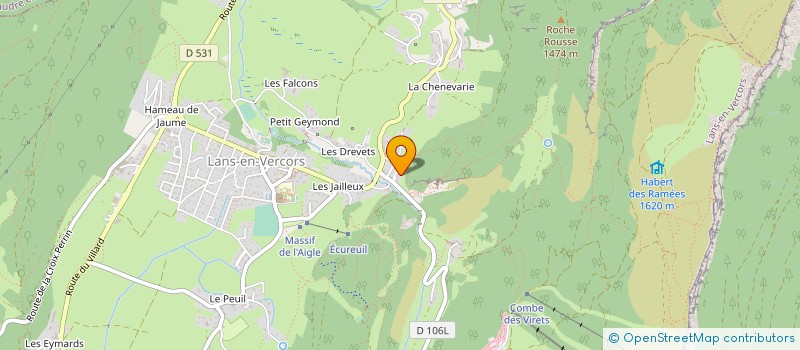 localisation de l'entreprise MONSIEUR DIMITRI ARGOUD-PUY  LANS-EN-VERCORS