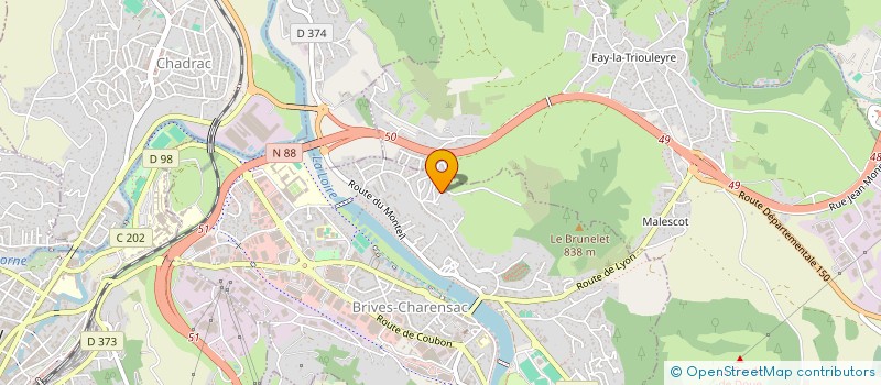 localisation de l'entreprise MONSIEUR DIMITRI BORGHESI  BRIVES-CHARENSAC