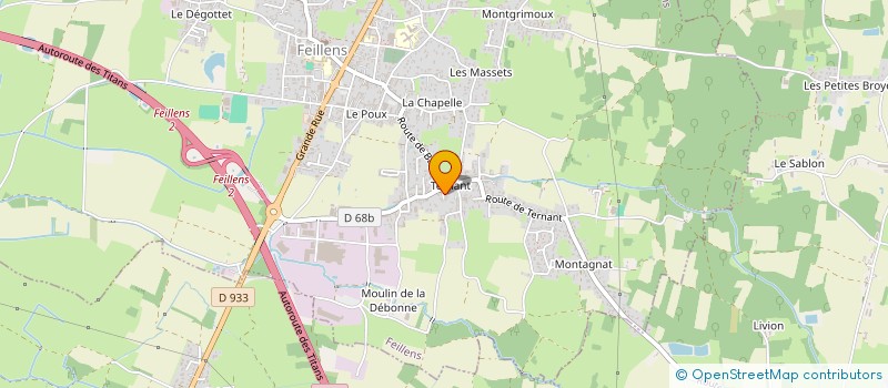 localisation de l'entreprise MONSIEUR DIMITRI BOUDOT à FEILLENS