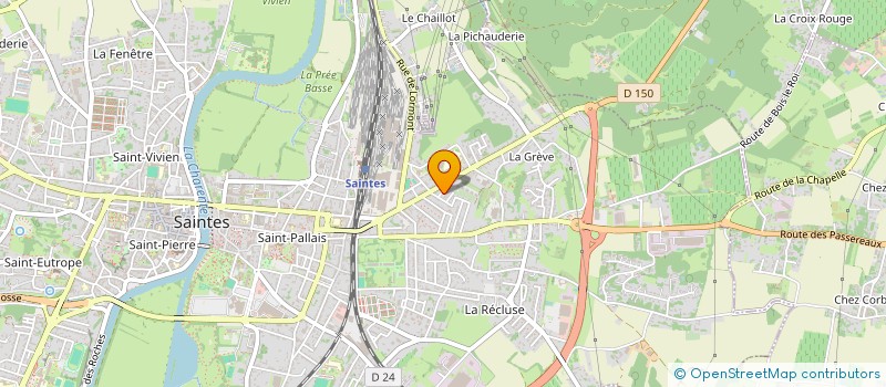 localisation de l'entreprise MONSIEUR DIMITRI BRUNET  SAINTES