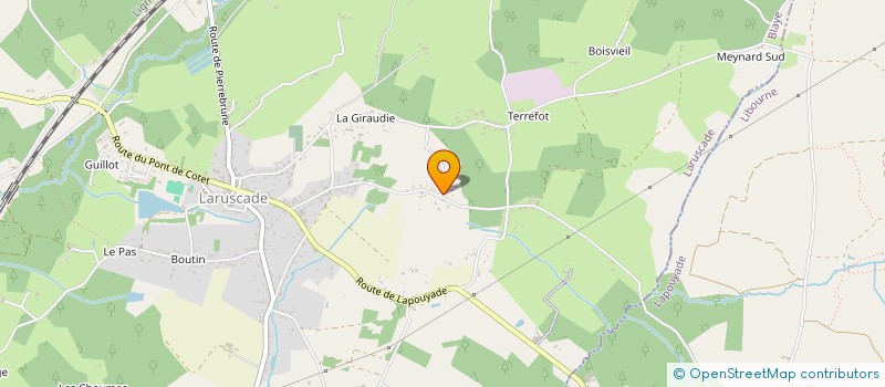 localisation de l'entreprise MONSIEUR DIMITRI DESVARD à LARUSCADE