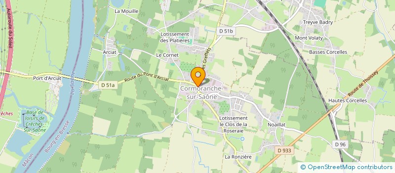 localisation de l'entreprise MONSIEUR DIMITRI GAUDET à CORMORANCHE-SUR-SAONE