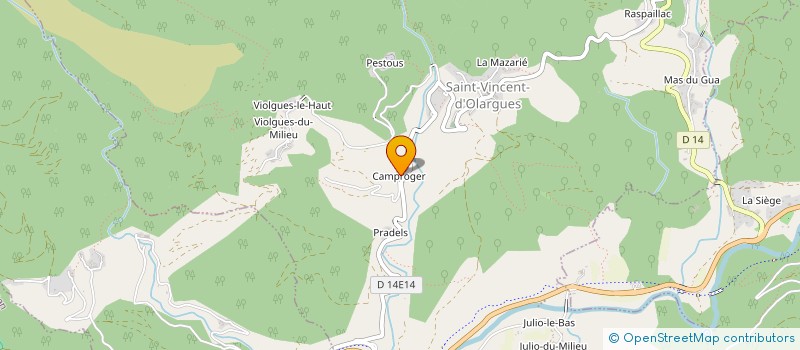 localisation de l'entreprise MONSIEUR DIMITRI GELOUIN à SAINT VINCENT D'OLARGUES