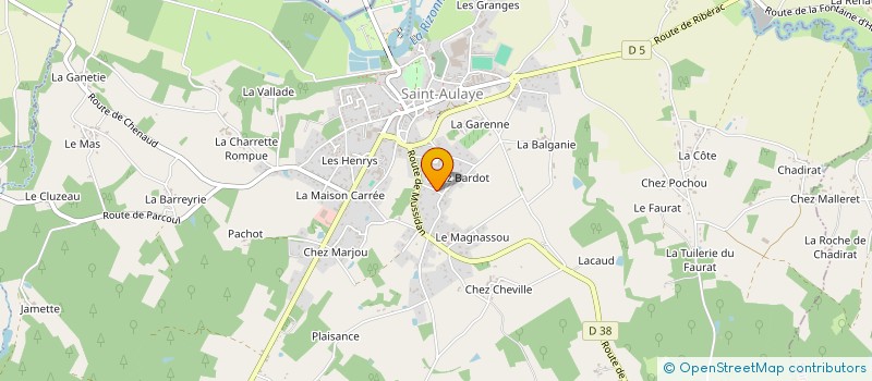 localisation de l'entreprise MONSIEUR DIMITRI GRELIER  SAINT AULAYE-PUYMANGOU